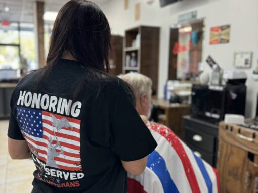 JD Barber Shop Magnolia TX Photo Gallery Veteran-themed barber shop service at JD Barber Shop honoring heroes and active military.