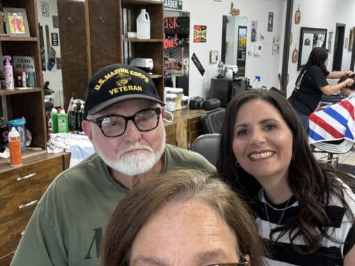 JD Barber Shop Magnolia TX Photo Gallery Classic barbershop scene with happy clients and professional barbering services.